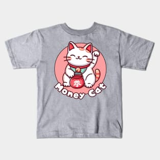 Maneki Neko Money cat Kids T-Shirt